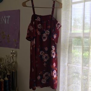 Floral off the shoulder dress